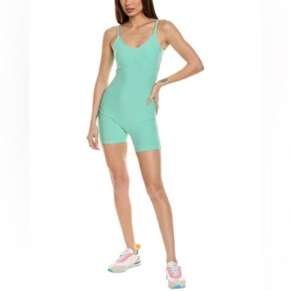 YEAR OF OURS  Stretch Lindsey Romper Green Size Small - Picture 1 of 5